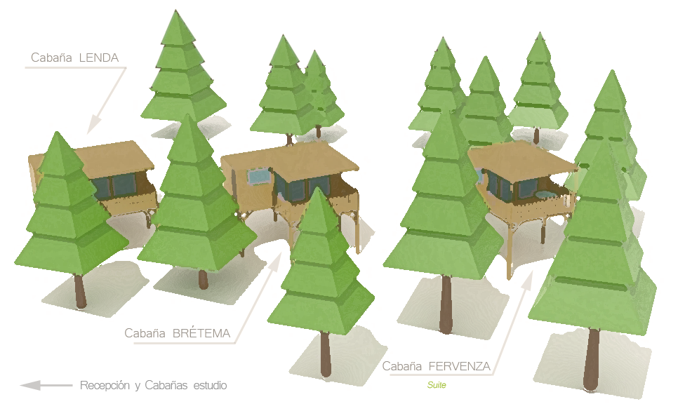 Mapa cabañas elevadas Mapa cabañas elevadas